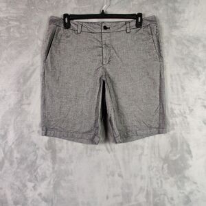Lululemon ABC Commission Shorts Men 36 Gray Chino Oxford Preppy Golf Solid 36x11